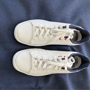 Tommy Hilfiger White and Navy Athletic Shoes